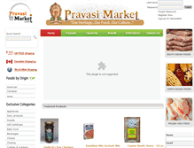 Tablet Screenshot of pravasimarket.com